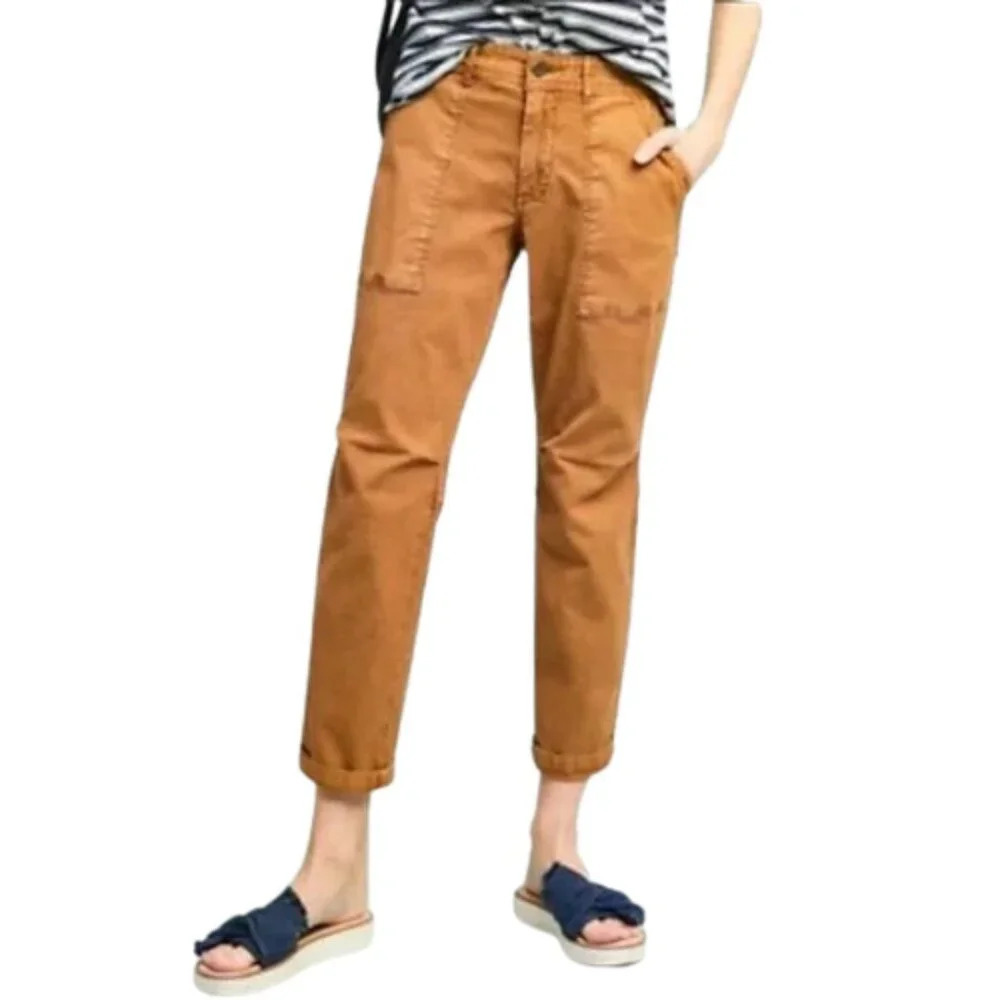 Anthropologie Womens 28 The Wanderer Brown Chino Skinny Leg Pants